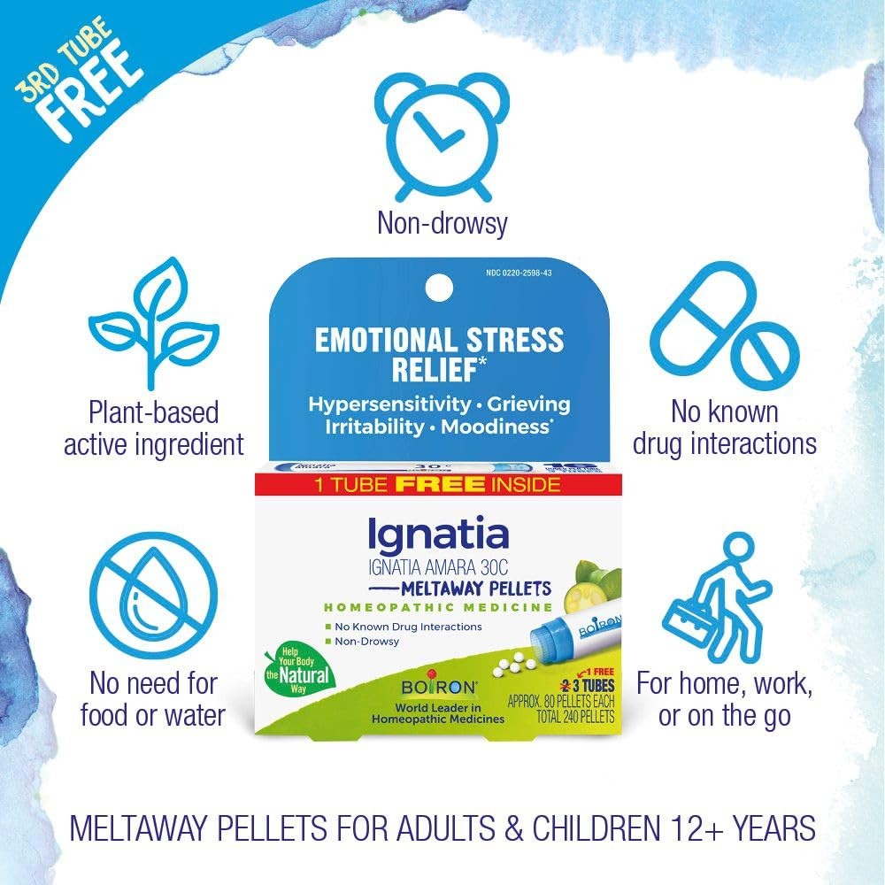Boiron Ignatia Amara 30C Homeopathic Medicine for Relief from Emotional Stres…