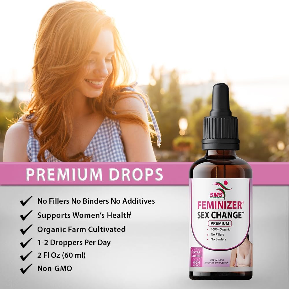 Feminizer by SMS, Pueraria Mirifica Drops for Estrogen | 2 Fl Oz (Pack of 1)