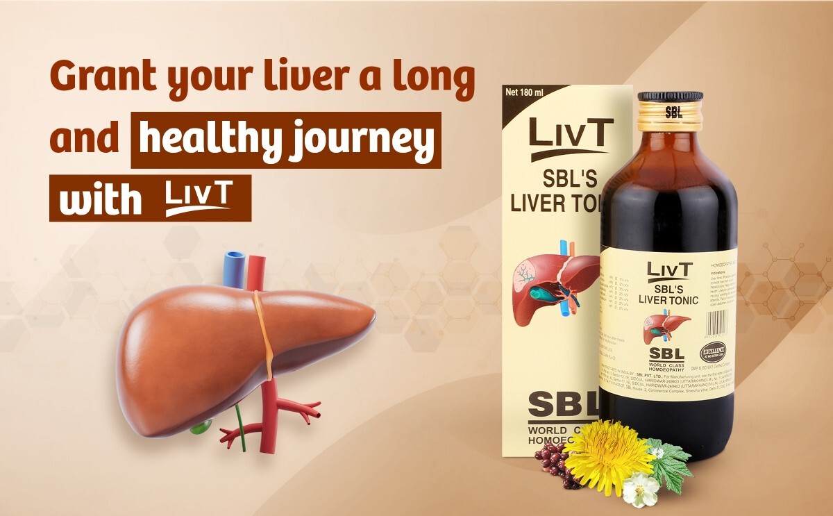 SBL Liv T Syrup 115ml rejuvenates hepatic cells, promotes the flow of bile