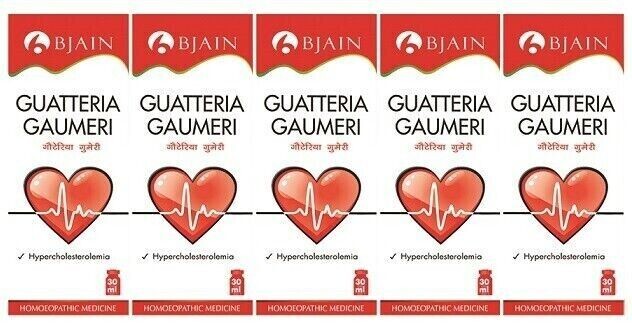 Pack of 5 BJain Guatteria Gaumeri Homeopathic Drops Helps in High Cholesterol