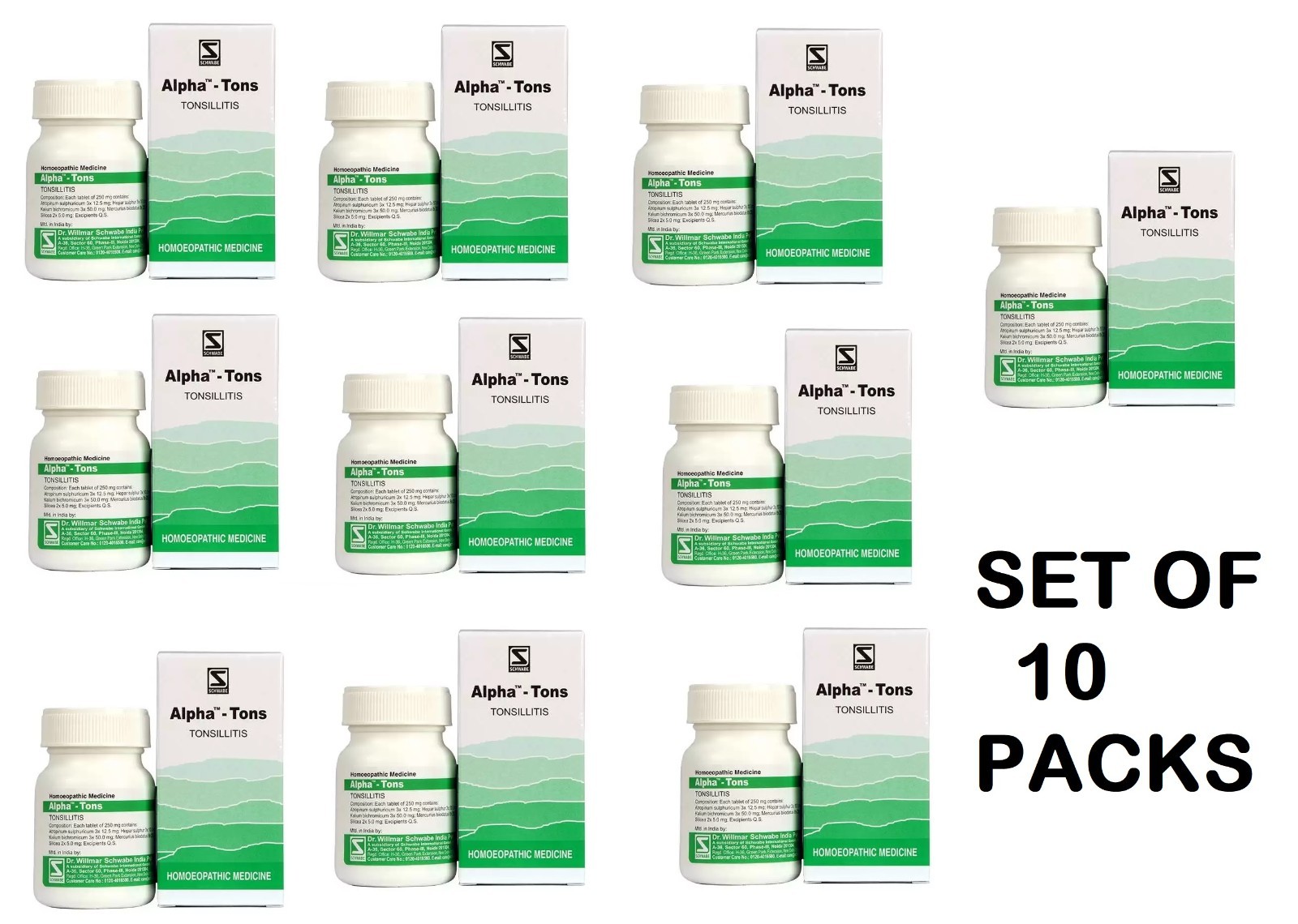 Alpha-Tons by Dr. Schwabe 20g Pack of 10 | Tonsillitis & Throat Discomfort Care