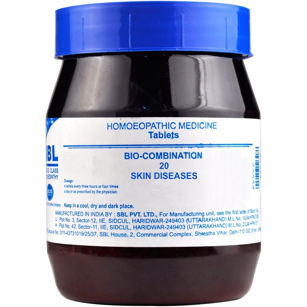 SBL Homoeopathic Bio – Combination 20 (450g) Tablets Skin Diseases