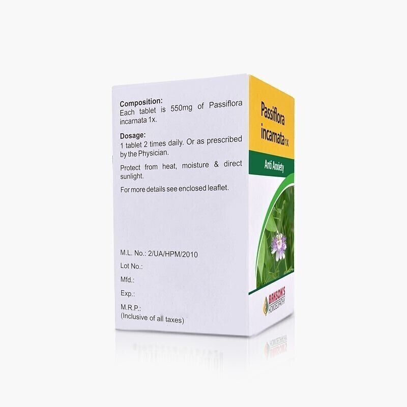 Bakson Homeopathic PASSIFLORA INCARNATA 1X (50 Tablet) For Anti Anxiety