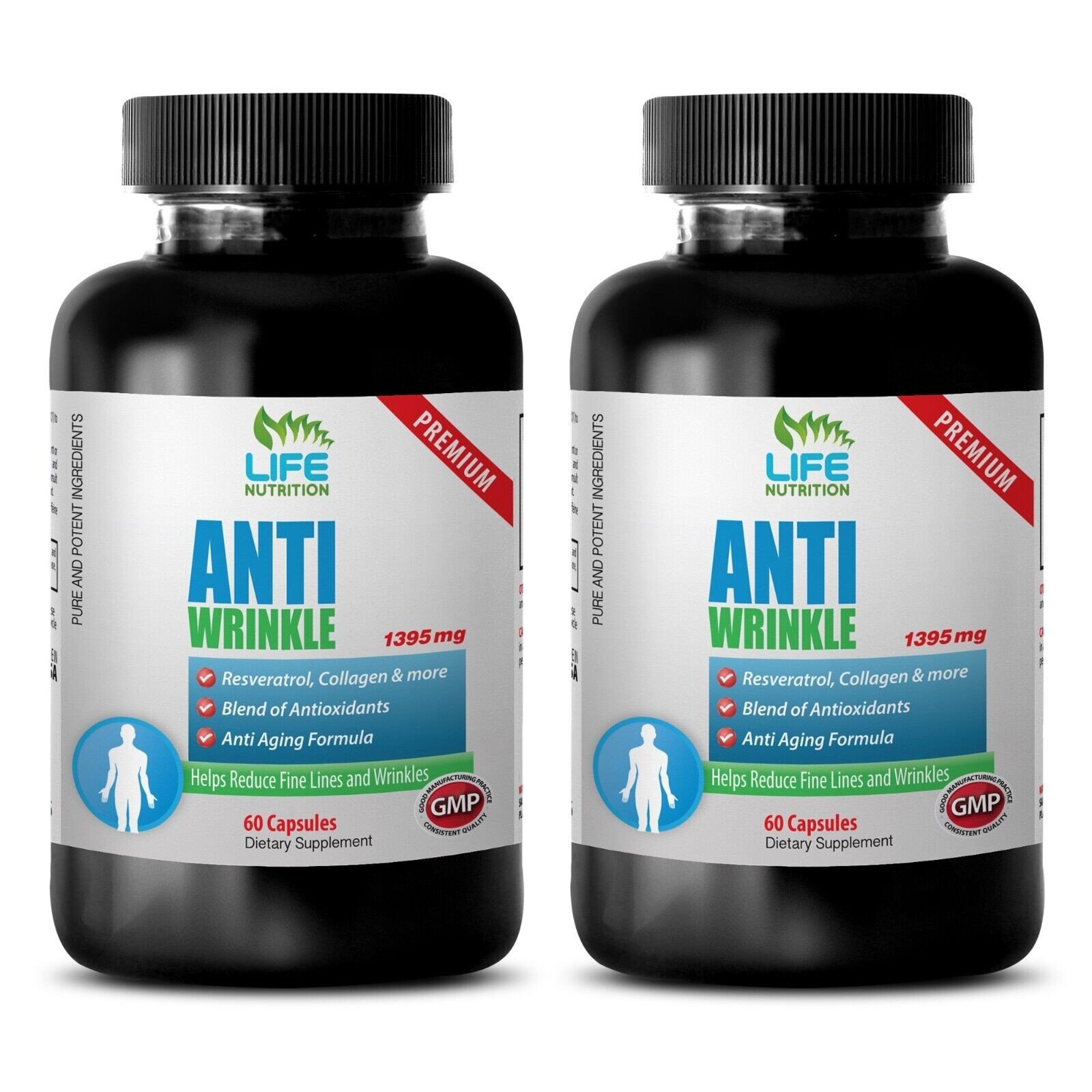 Radiant Beauty – ANTI-WRINKLE COMPLEX – Youthful Skin Formula – 2 Bottles 120 Ca