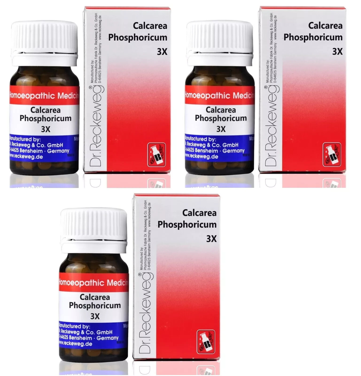 3 pcs Dr. Reckeweg Calcarea Phos 3x Biochemic 20g Tablet For Teething infant