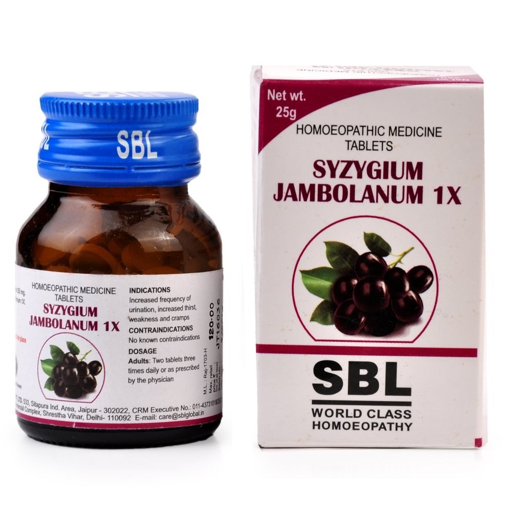SBL Syzygium Jambolanum Trituration Tablet 1X Free Delivery 5 to 7 days