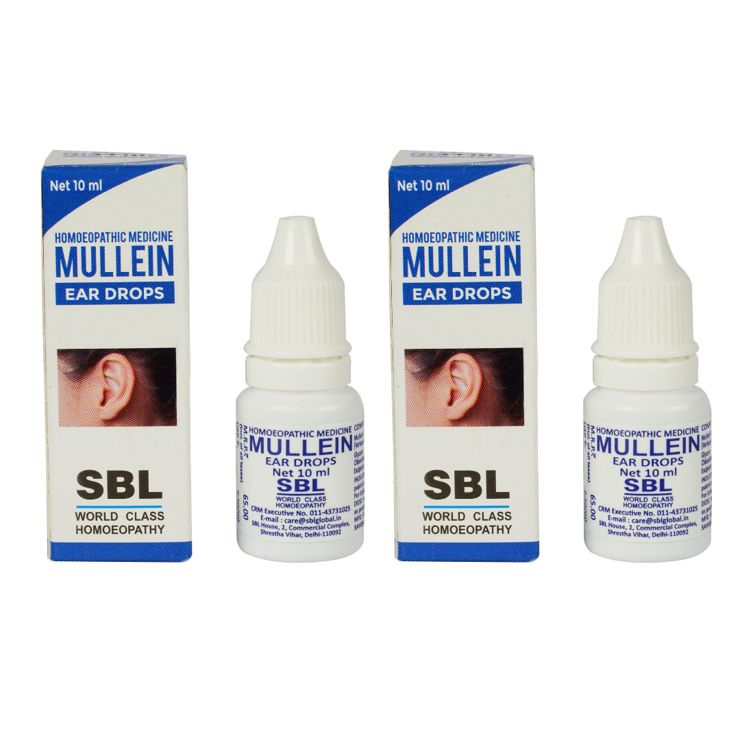 SBL Mullein Ear Drops for Fungal Infection Earache (10ml) – Pack of 2