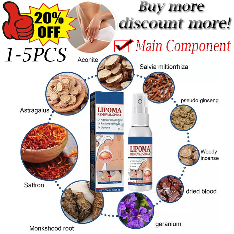 1-5PC Lipomheilung Reduction Spray,Instant LumpFree Lipoma Removal Spray USA Hot