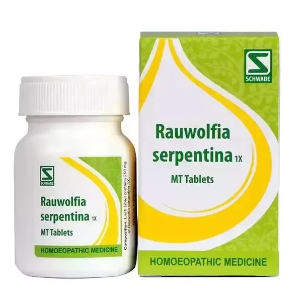 Pack of 3 Rauwolfia Serpentina 1X 20gm Tablet Manage Blood Pressure, Anxiety,