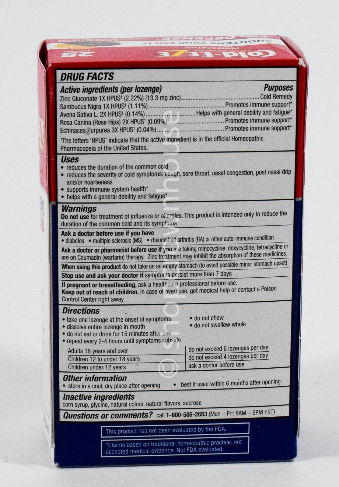 Cold-Eeze COLD REMEDY plus Defense 25 CITRUS ELDERBERRY Lozenge shortens Cold