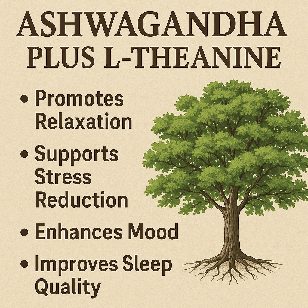 Ashwagandha with L-Theanine 100 Caps | Relaxation, Focus & Sleep Support