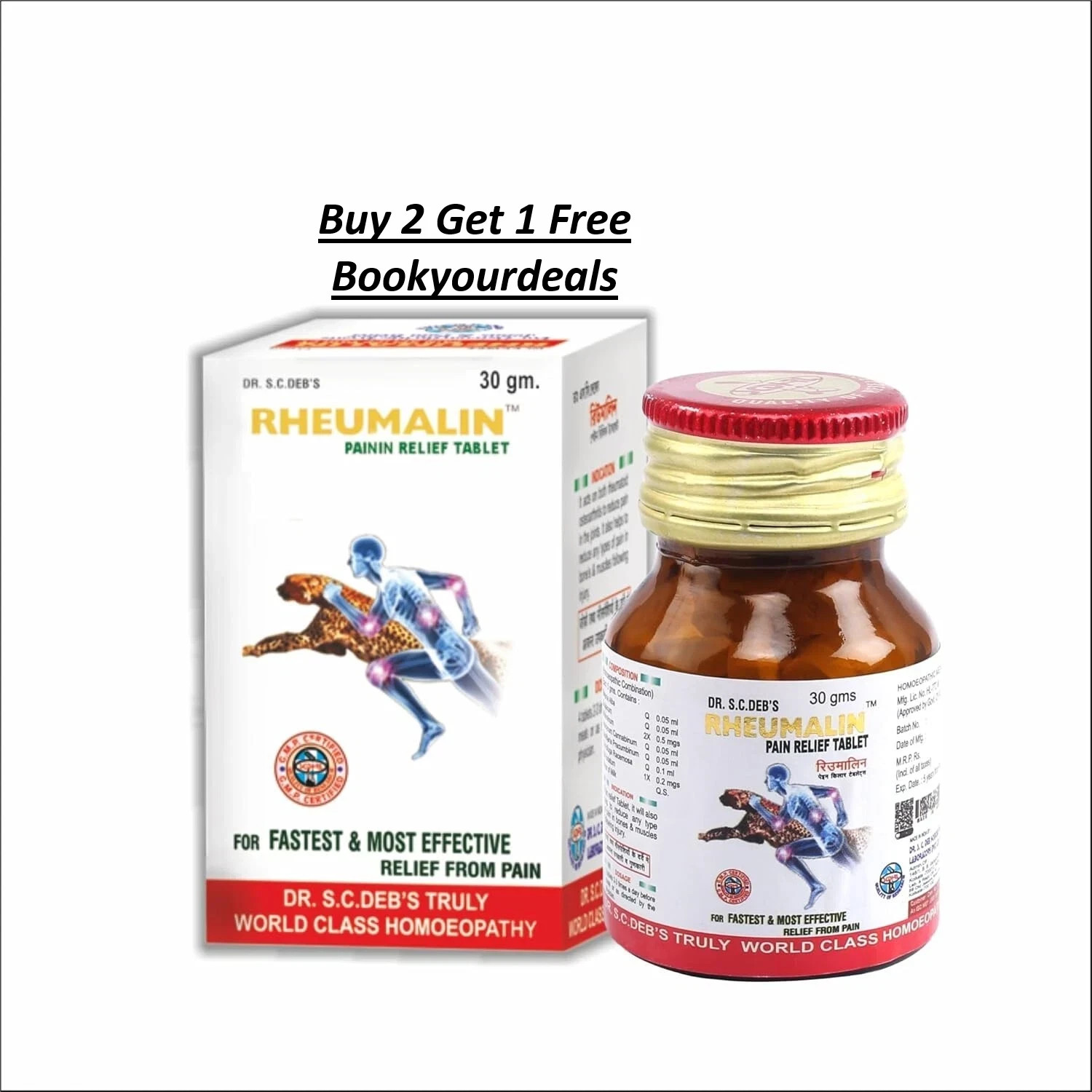 DR. S. C. DEB’S Rheumalin Tablet, 30g, Joint and Back Pain Buy 2 Get 1 Free