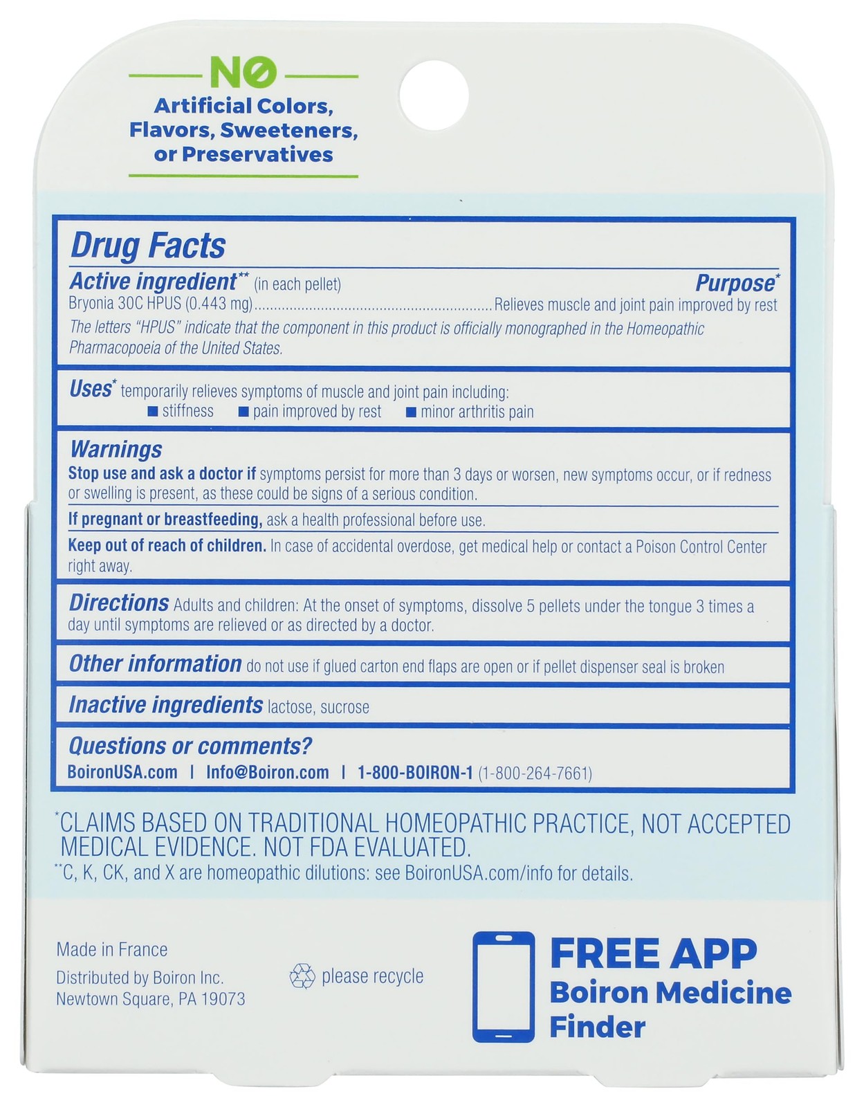 Boiron Bryonia 30C Homeopathic Medicine for 80 Count (Pack of 3), No Color