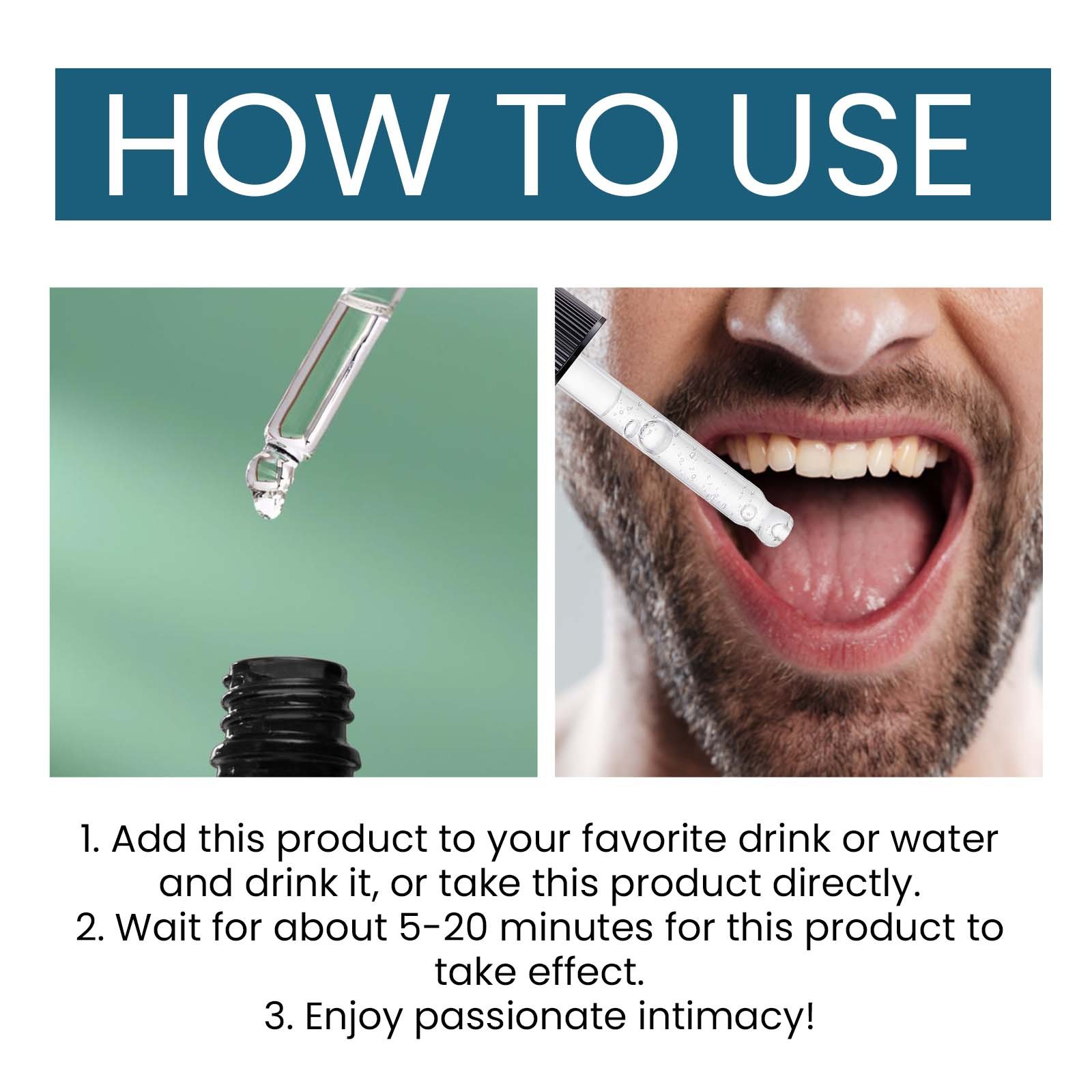 Secret Drops For Designed Strong Men, Secret Happy Drops, Enhancing Sensitivity