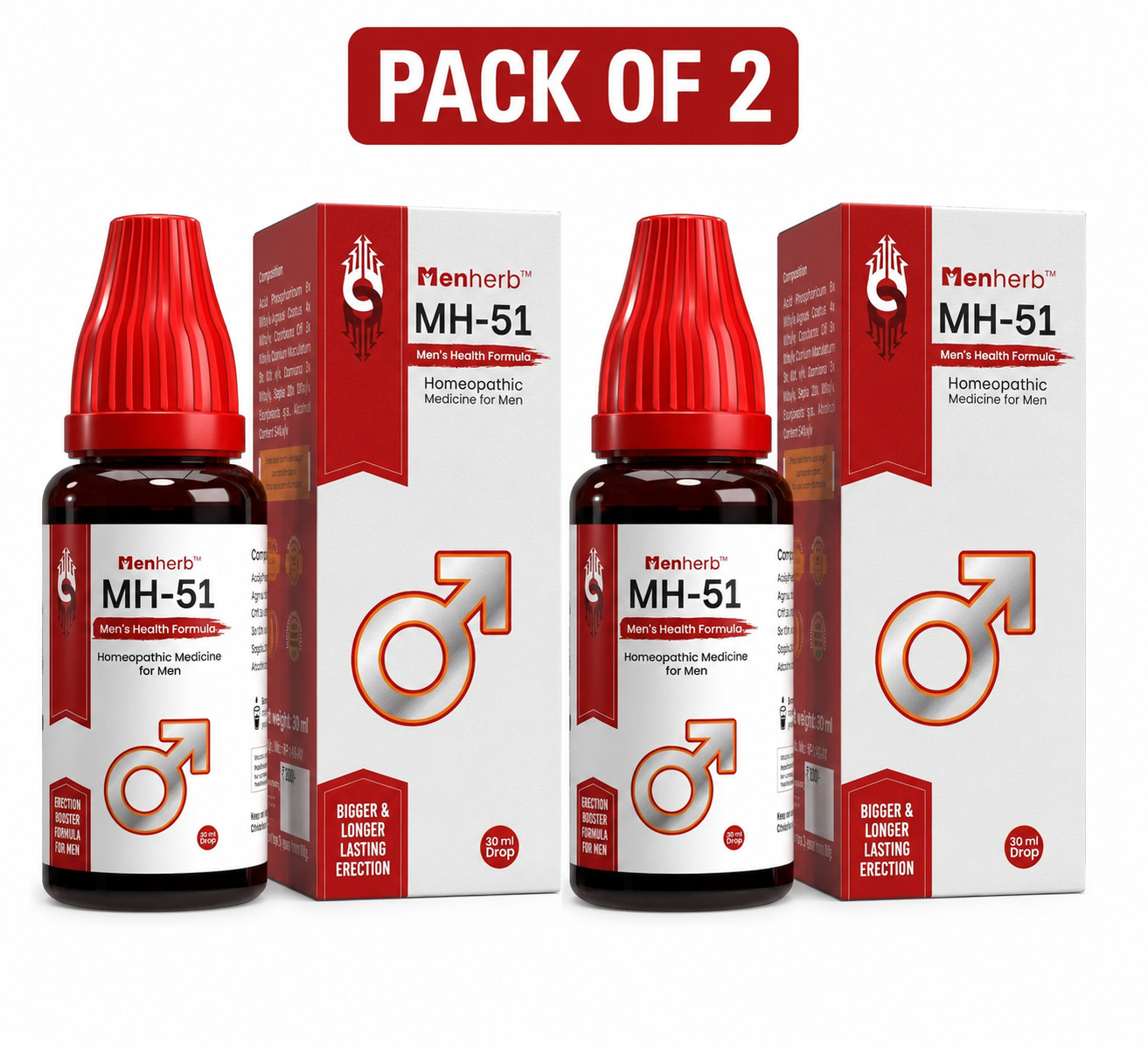 Menherb MH-51 Men’s Health Support Liquid Drops Homeopathic – (2 pcs x 30ml)