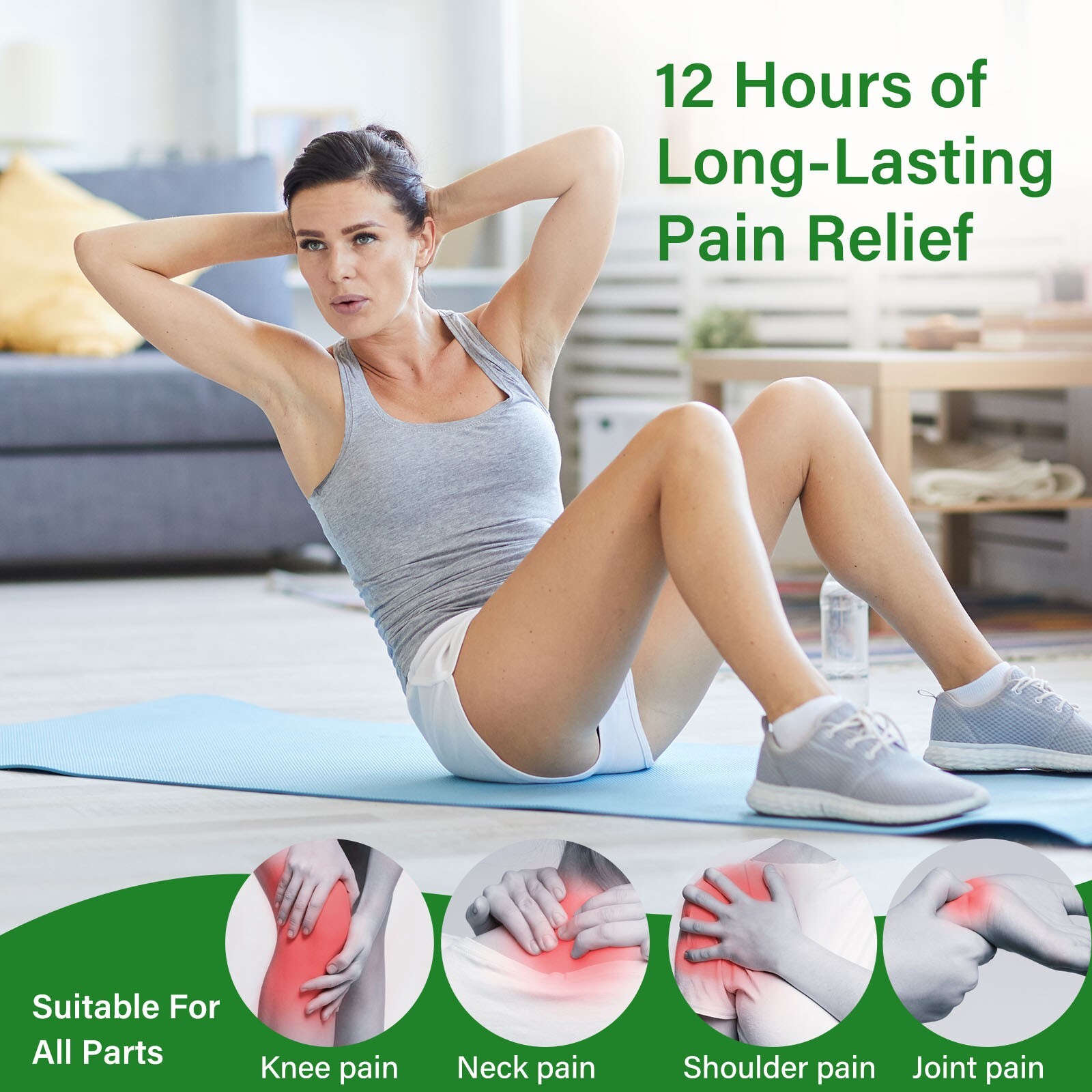 Joint Pain Relief Patches, Knee Shoulder and Neck, 12 Hour Warming Relief, 24 ct