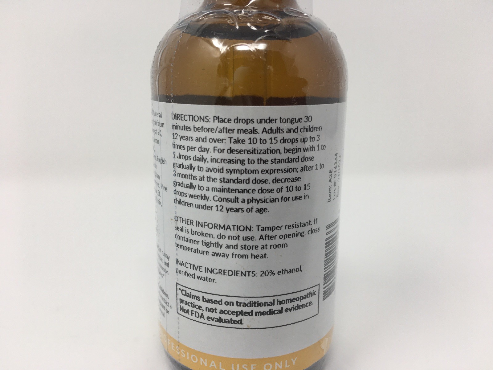 Southeast Regional Allersode Professional Formulas 2 oz sensitivity to Allergen