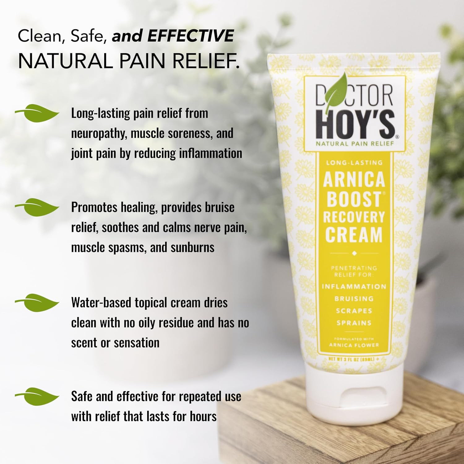 DOCTOR HOY’S Natural Arnica Boost Recovery Cream, Bruise and Muscle Pain Relief