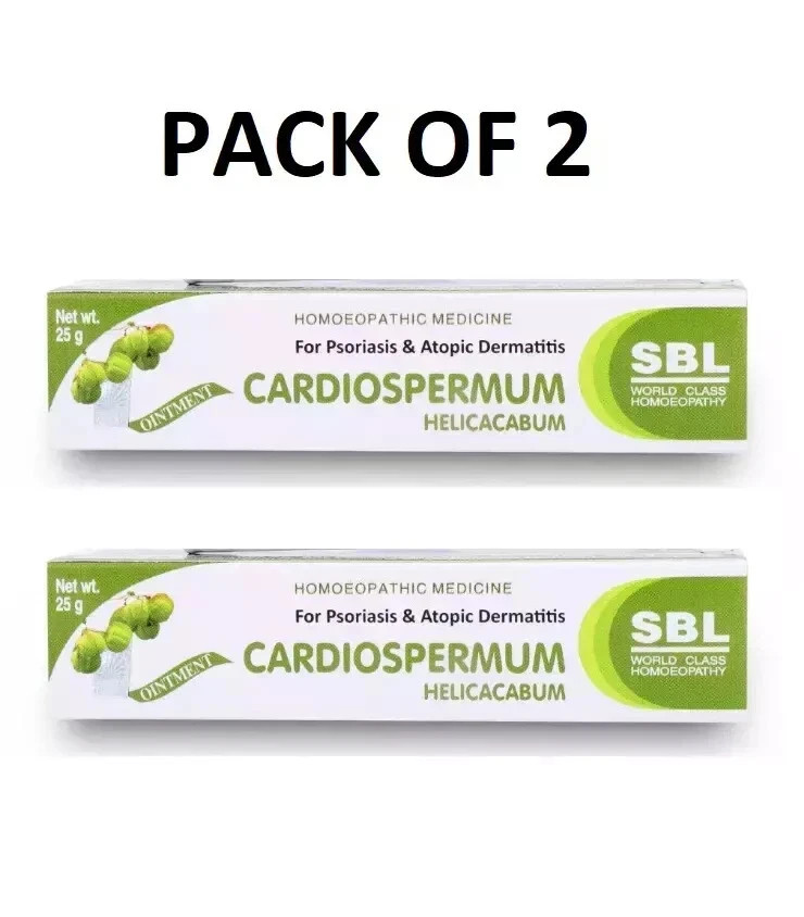 SBL Cardiospermum Helicacabum Ointment 25gm Useful in Condition of Eczema 2 Pack