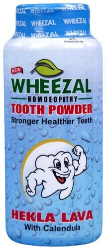 Wheezal HEKLA LAVA Tooth Powder (100g x 3 Packs) For Bleeding Gums, Tooth Decay
