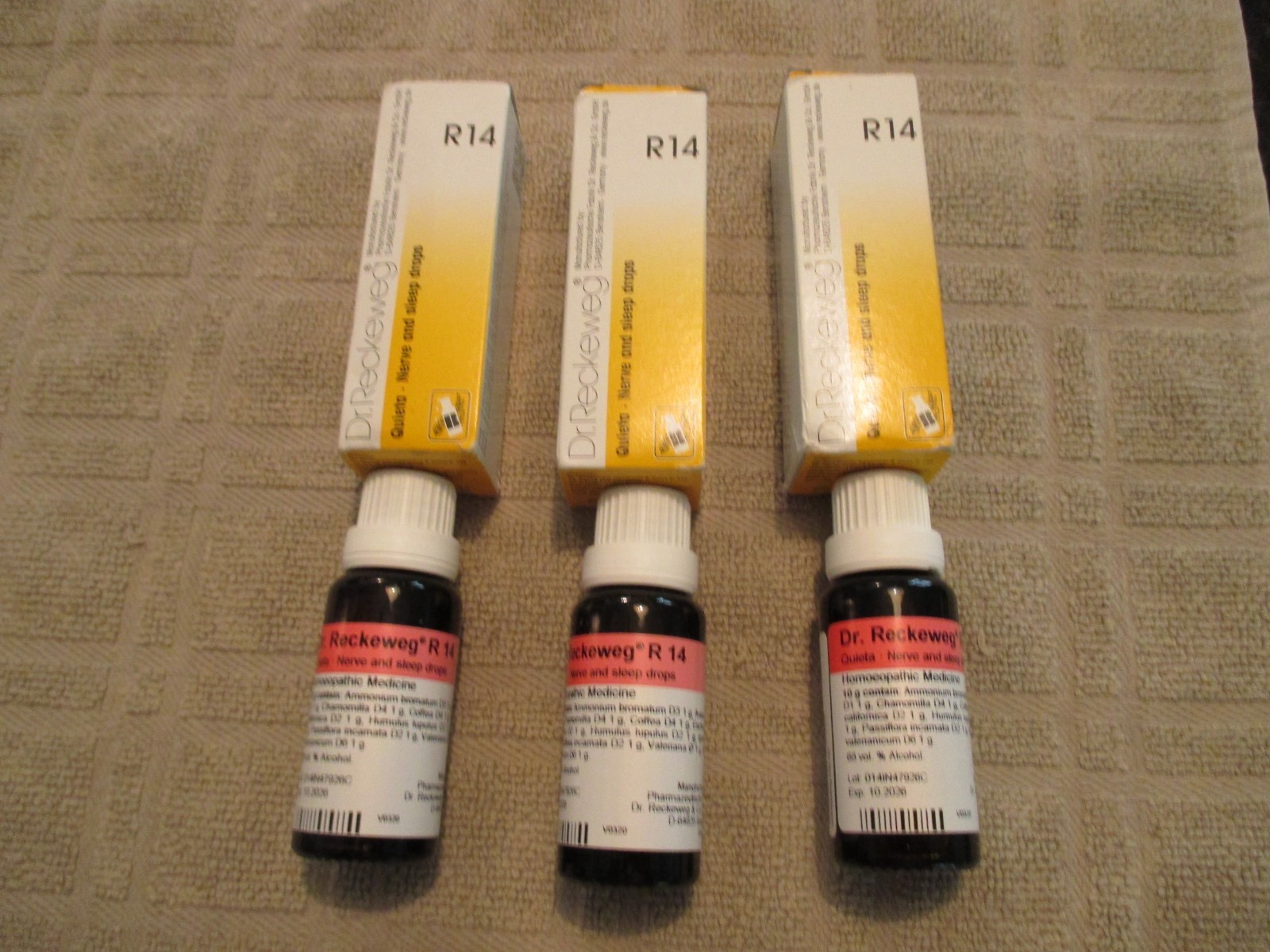 3xDr. Reckeweg R14 Nerve Tonic Sleep Anxiety Stress Drops 22ml Expires 10/26