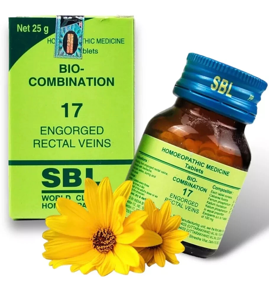 🌿 SBL Bio-Combination 17 Tablets 25gm (Pack of 5) | Piles Relief | Free Ship🌿