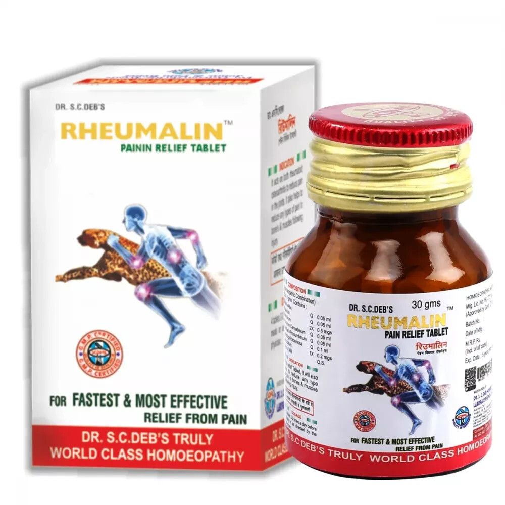 Dr S C DEBS Rheumalin (90tab) Homeopathic Remedies Free Shipping World Wide
