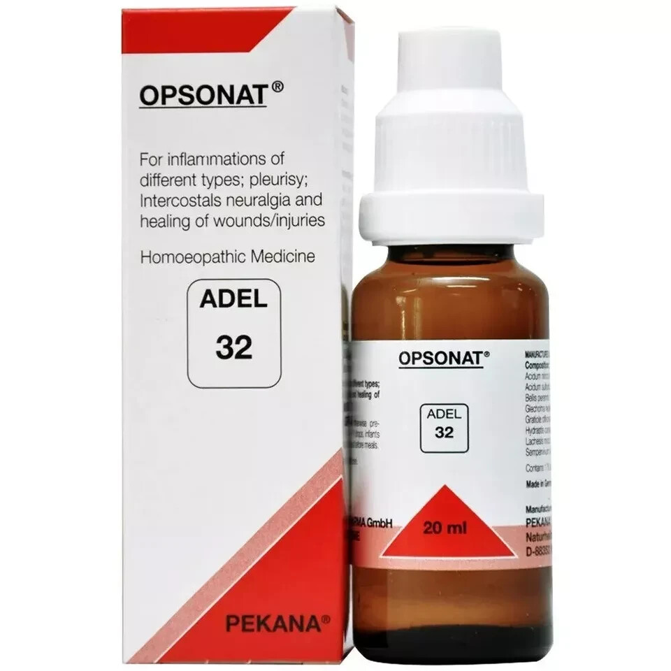 ADEL 32 Opsonat Drops 20ml | Inflammation & Detox Support | Pack of 6 | FREE