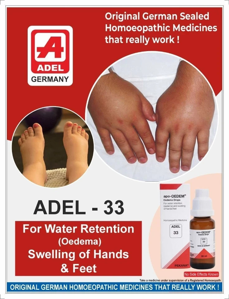 Pack of 6 ADEL 33 Drops Natural Homeopathic Remedy Free Shipping World Wide