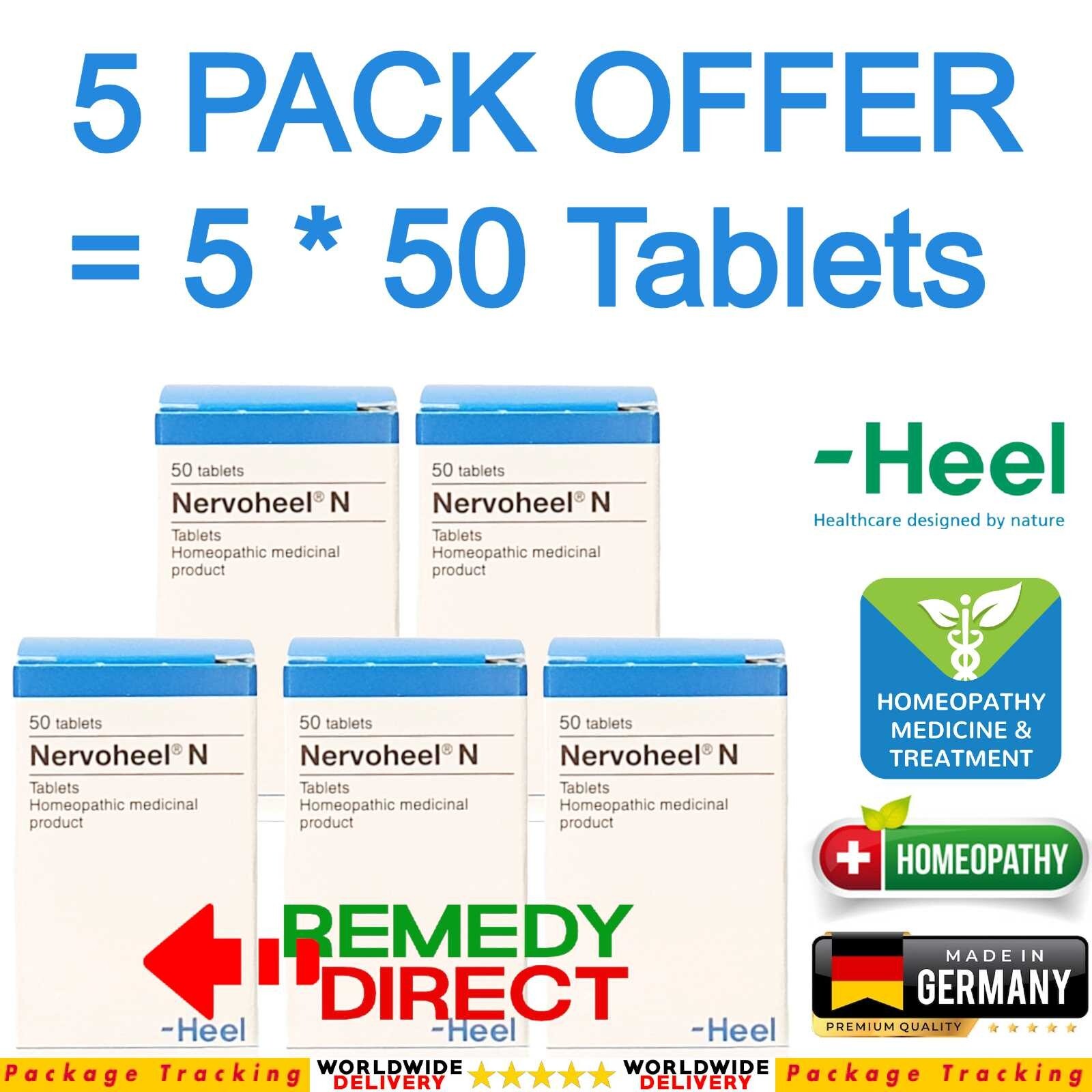 5x NERVOHEEL N Homeopathic Remedy Nervousness, Sleeping Disorders, Mood, Relax,