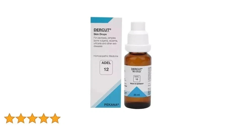 ADEL 12 Dercut Drops 20ml | Skin Detox & Allergy Relief | Pack of 3 | Free Shipp
