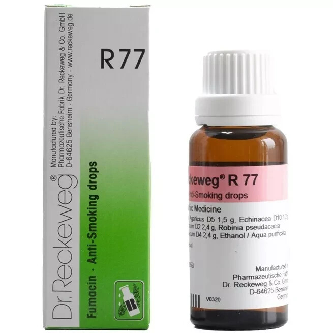 Dr. Reckeweg R77 Anti-Smoking Drops Made in Germany (22ML) OTC Homeopathic