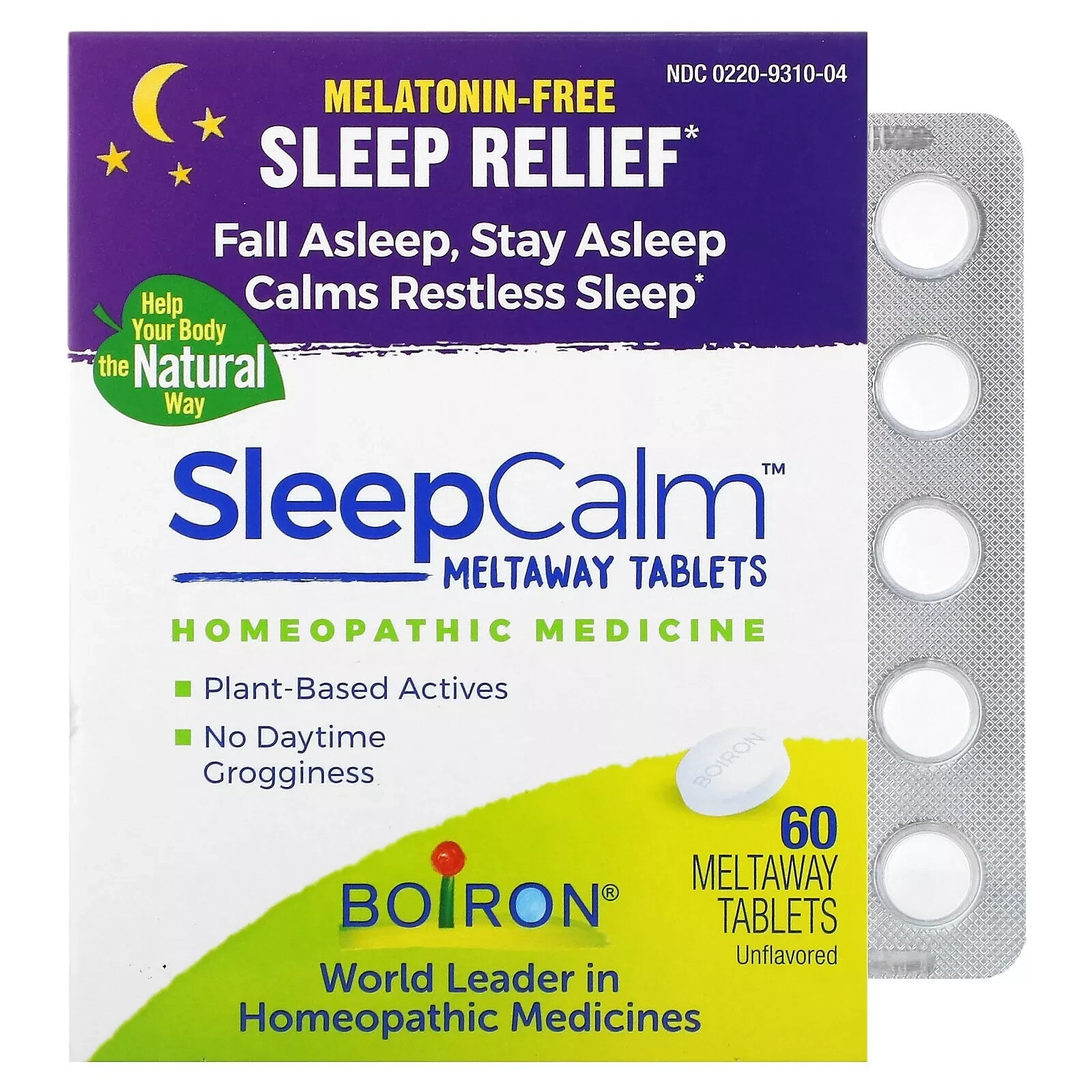 Boiron Sleep Calm, Unflavored , 60 Meltaway Tablets – Newest Expiration!