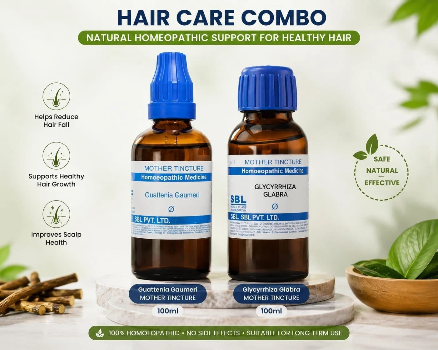 SBL Guatteria Gaumeri + Glycyrrhiza Glabra Mother Tincture 1X (Q) 100ml Combo