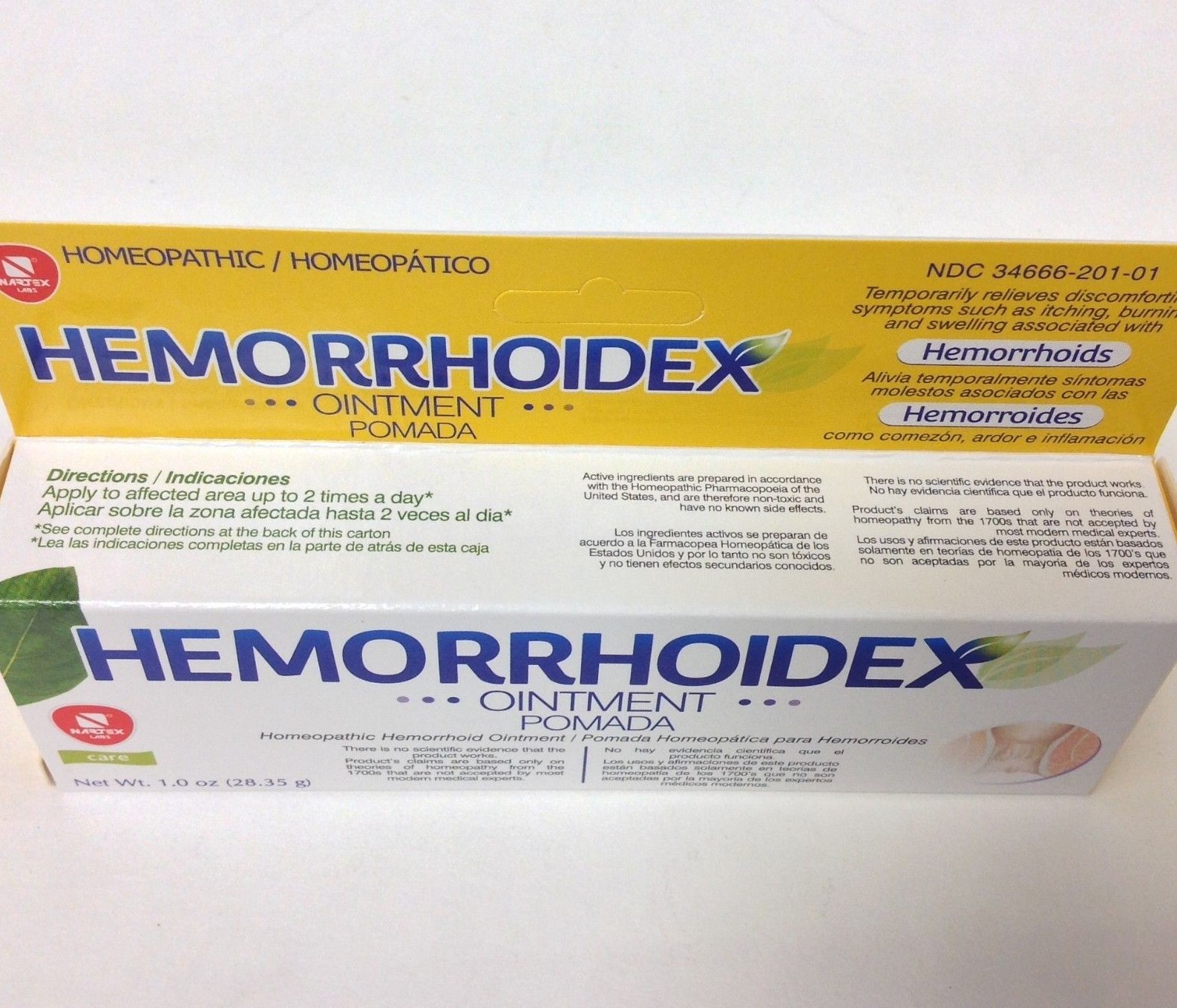 HOMEOPATHIC HEMORRHOIDEX OINTMENT 1.0 oz