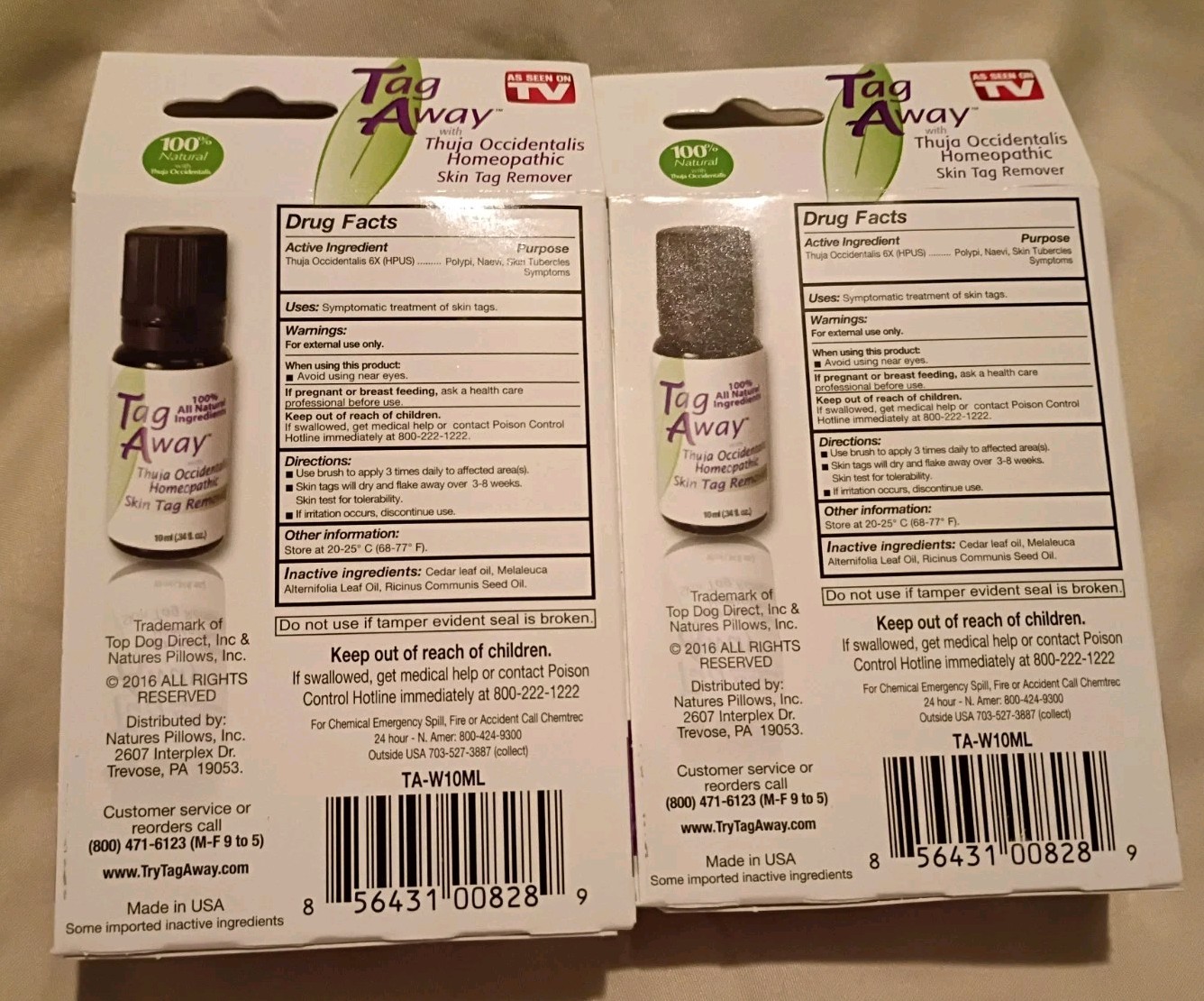 2x Tag Away Skin Tag Remover ~ Expires 07/27 ~As Seen On TV~ 0.34 Oz (10 mL)