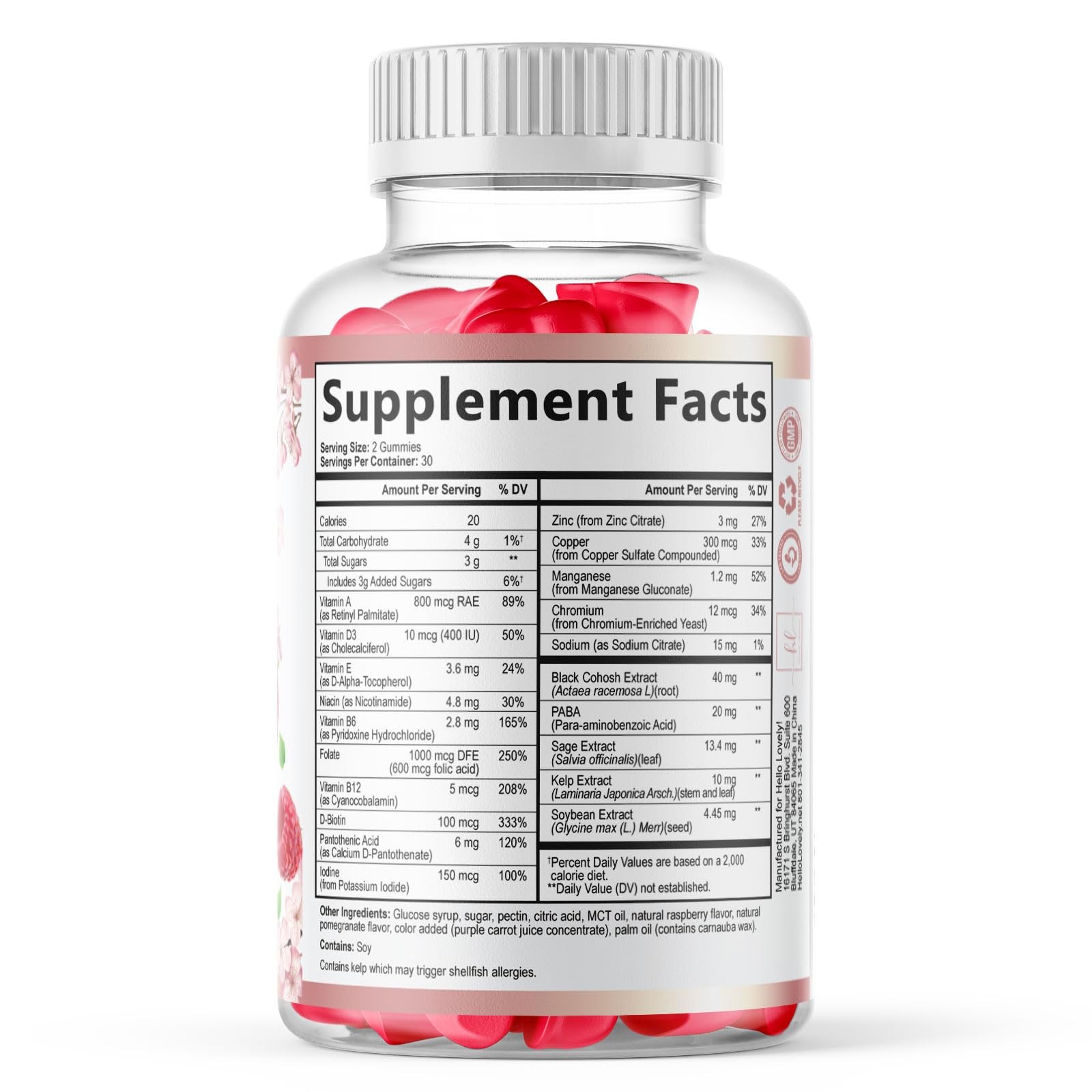 Menopause Supplement Gummies – Women’s Relief 60 Count (Pack of 1)