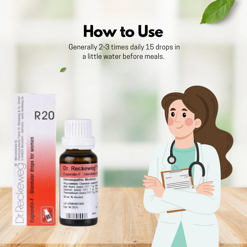 Dr. Reckeweg R20 Glandular Drops for Women , Made in Germany OTC Homeopathic