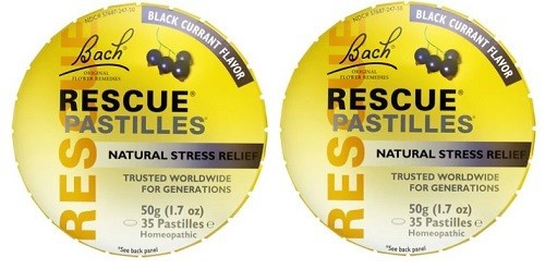 2 x Bach RESCUE Stress Relief Black Currant 50g , Clearance for EXP 08/2026