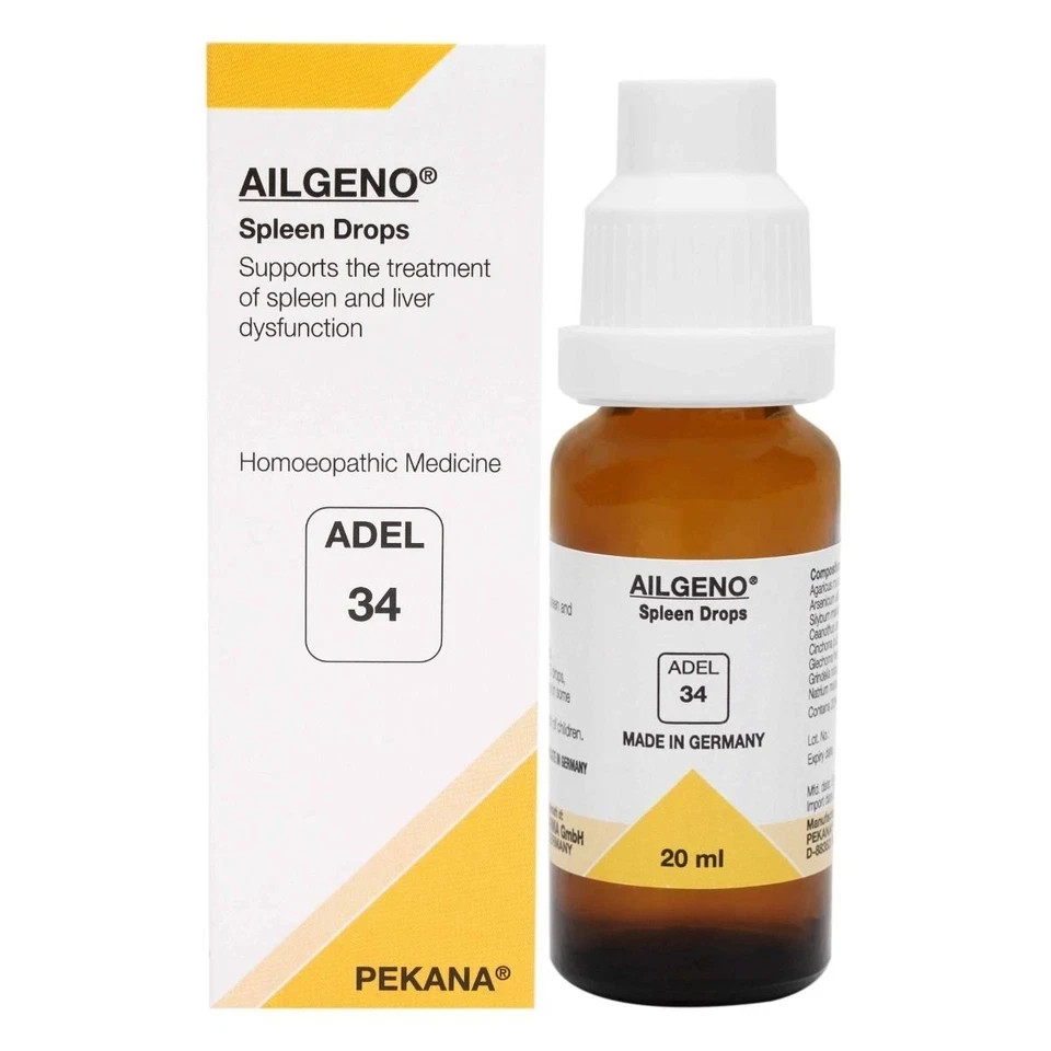 🌿 ADEL 34 Drops 20ml – Homeopathic Remedy for Spleen & Liver Health – Pack of 3